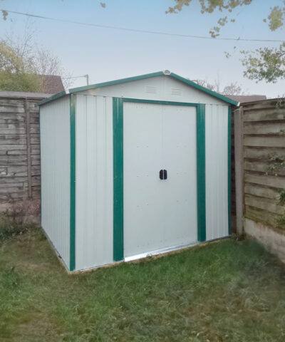 The 8ft x 6ft steel shed in White