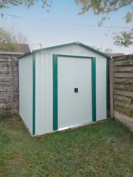 The 8ft x 6ft steel shed in White