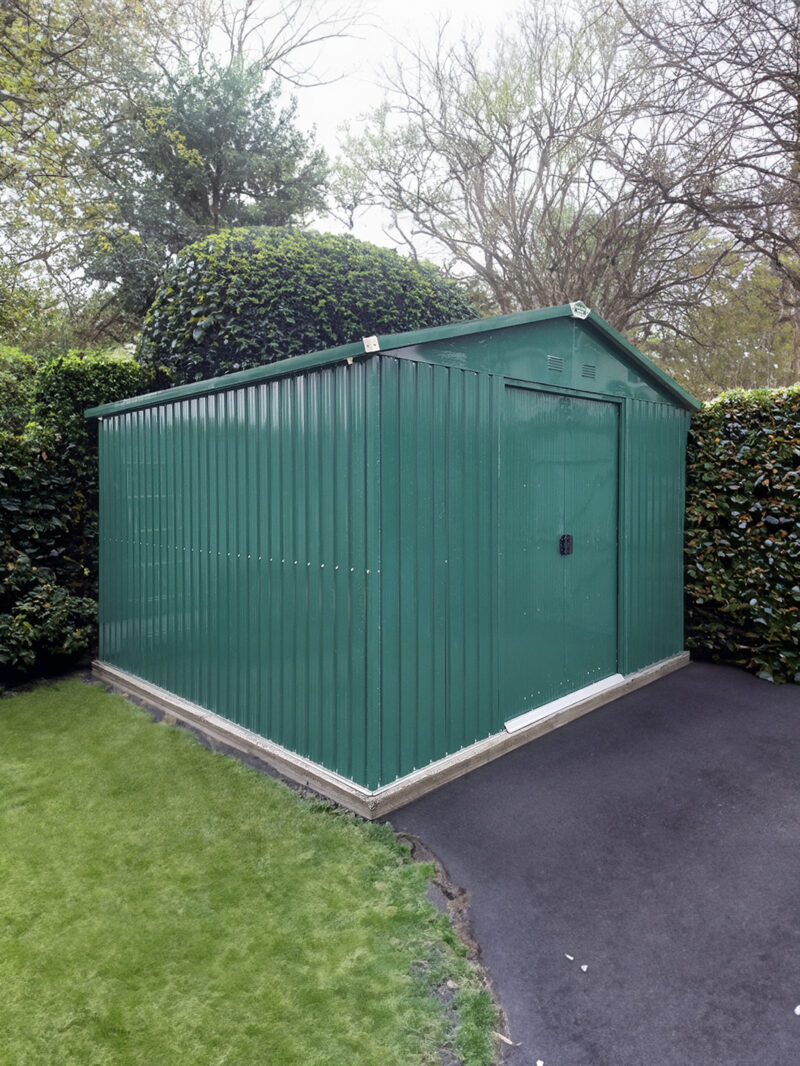 9ft x 10ft shed on tarmac