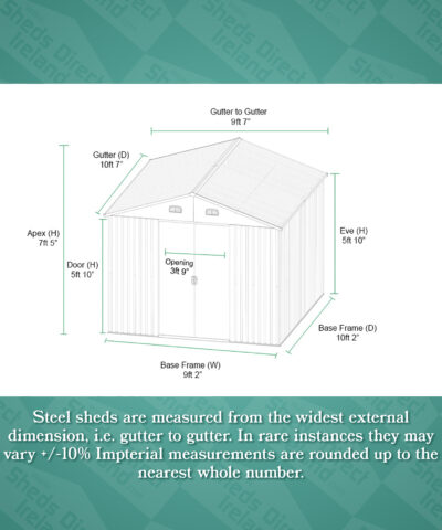 9ft x 10ft shed dimensions