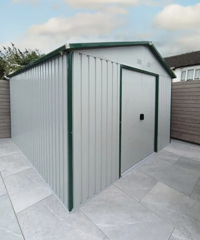 The Colossus Garden Shed in off-white
