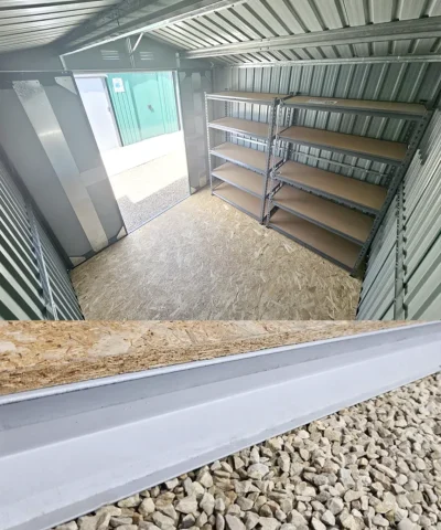 The interior of the goldilocks shed