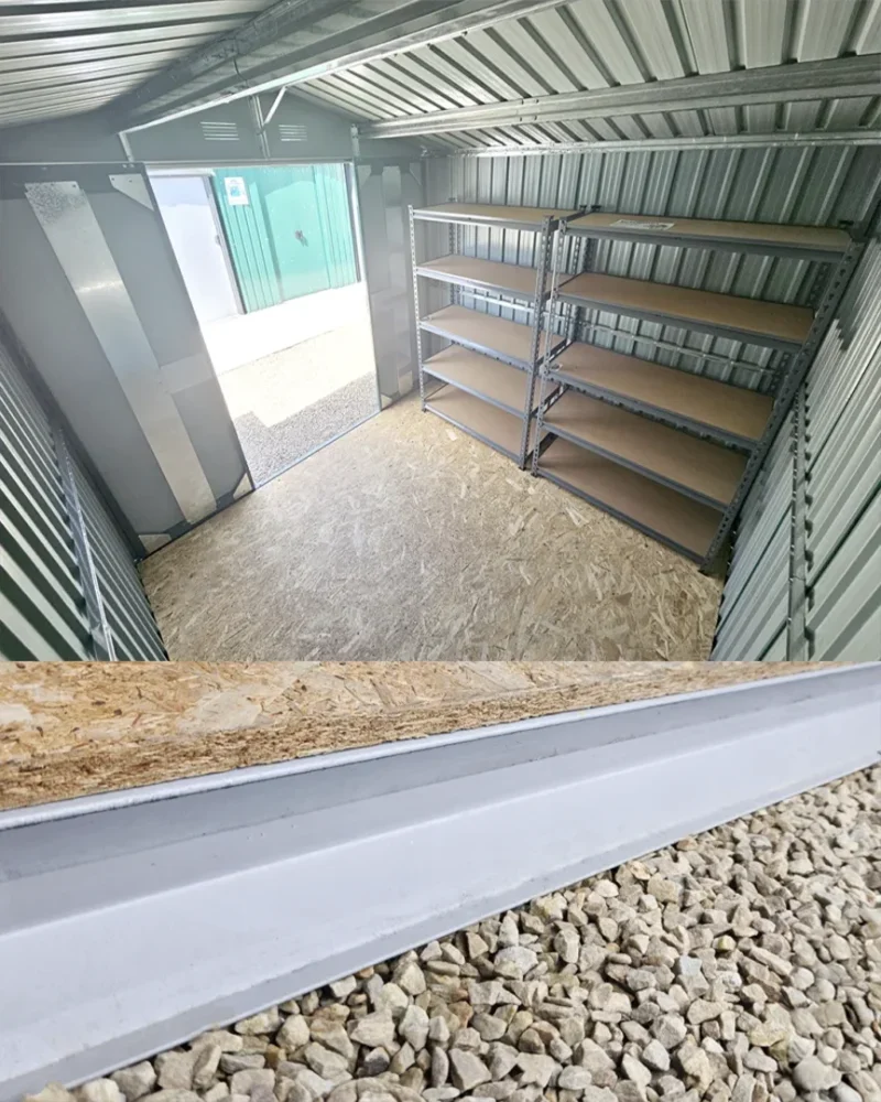 The interior of the goldilocks shed