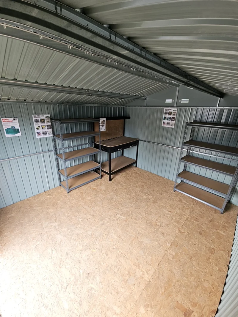 Inside view of the Colossus shed as seen from the door