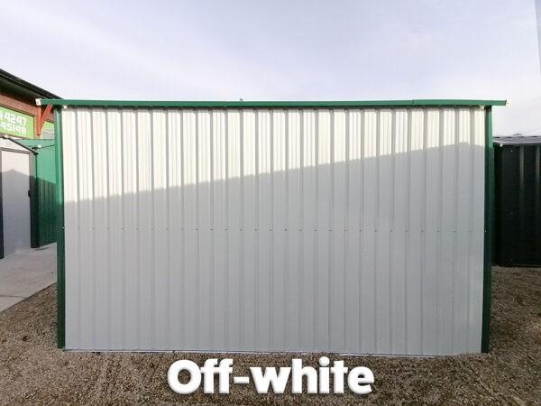 The Off-white version of the 9ft x 10ft steel shed