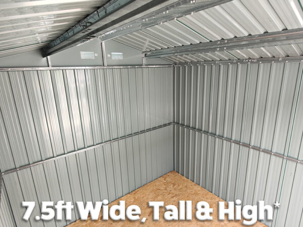 Inside the Goldilocks Steel Garden Shed