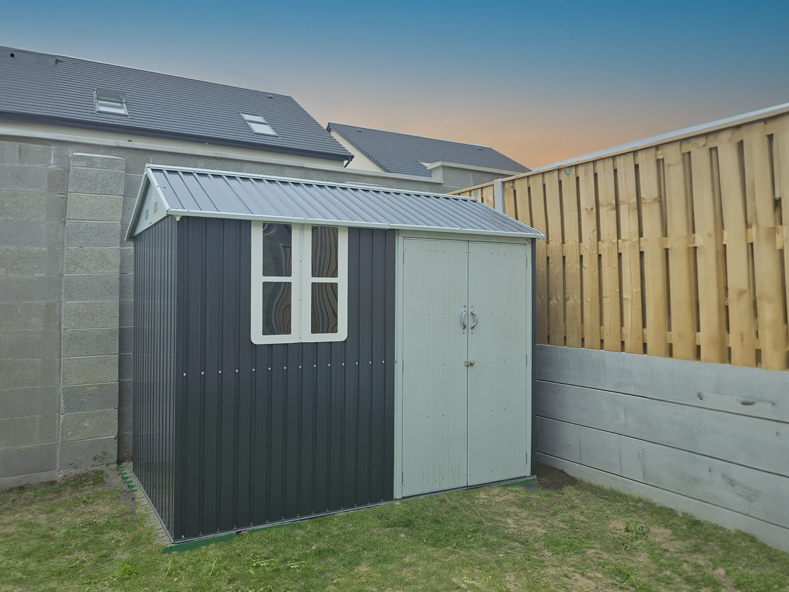 Steel Cottage Sheds - Sheds with a window - Sheds Direct Ireland