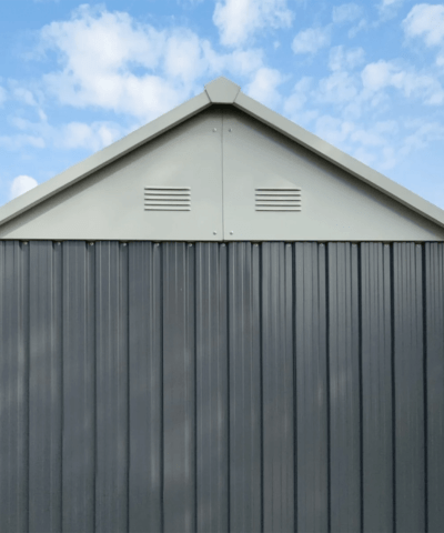 The external side view of the shed