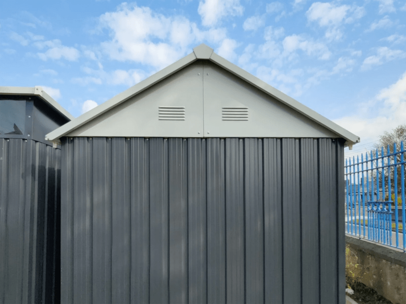 The external side view of the shed