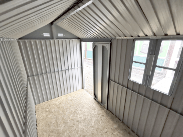 Inside the mid-sized cottage shed