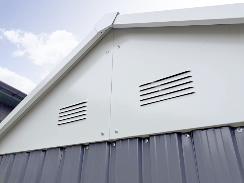 The vents on the cottage shed