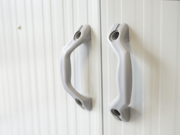 The handles on the cottage shed