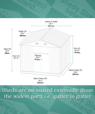Goldilocks Shed dimensions