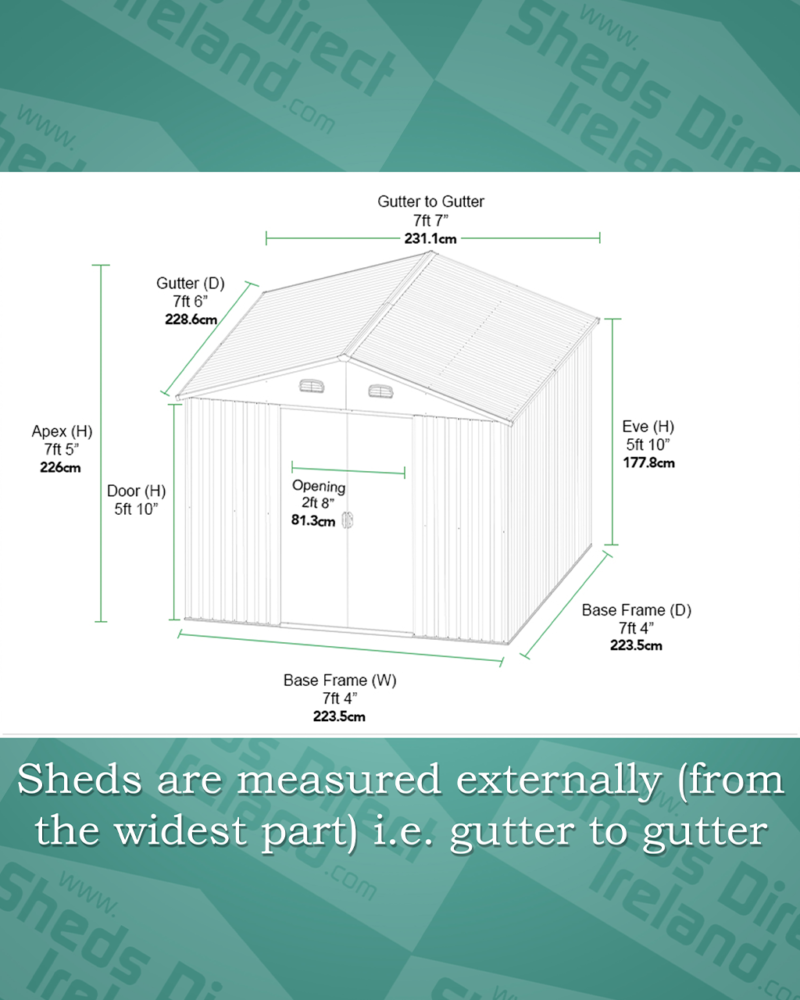 Goldilocks Shed dimensions