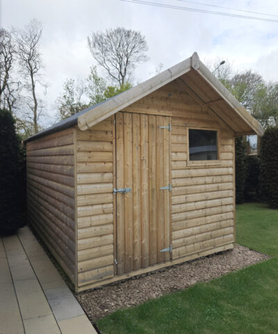 Overhang Wooden Shed