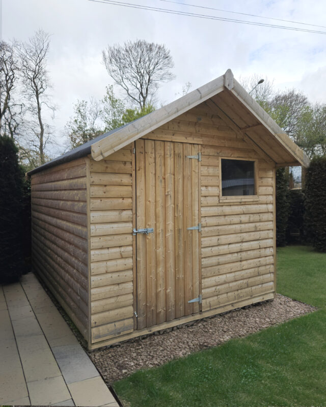 Overhang Wooden Shed