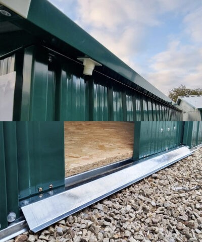The lipped entry and gutters