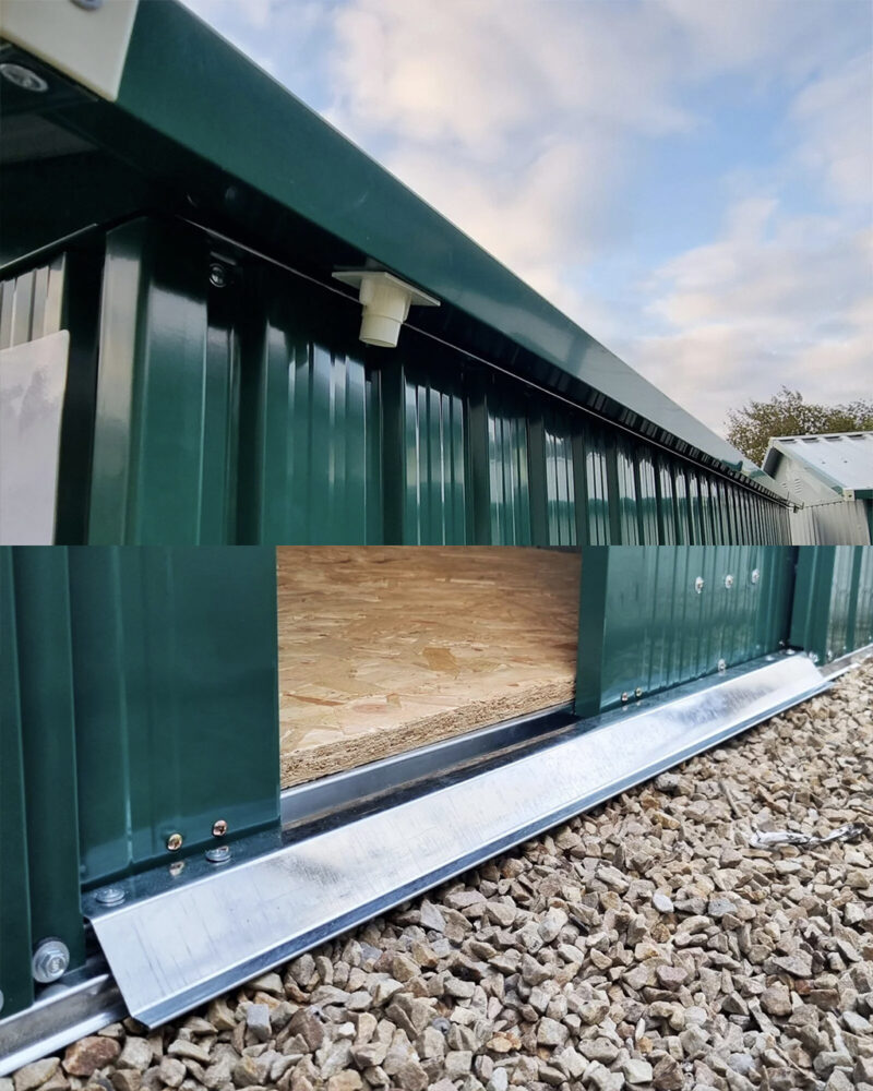 The lipped entry and gutters