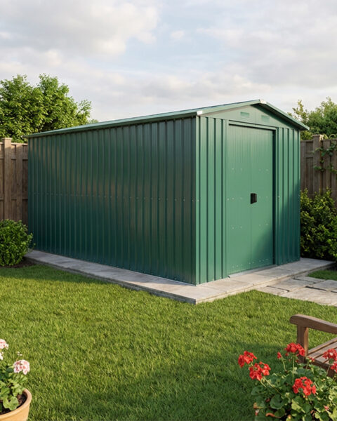 The 6ft x 12ft Classic Green Garden Shed from Sheds Direct Ireland
