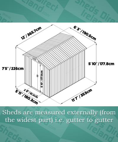 the 6ft x 12ft shed dimensions