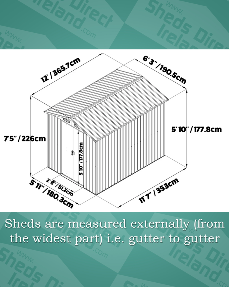 the 6ft x 12ft shed dimensions