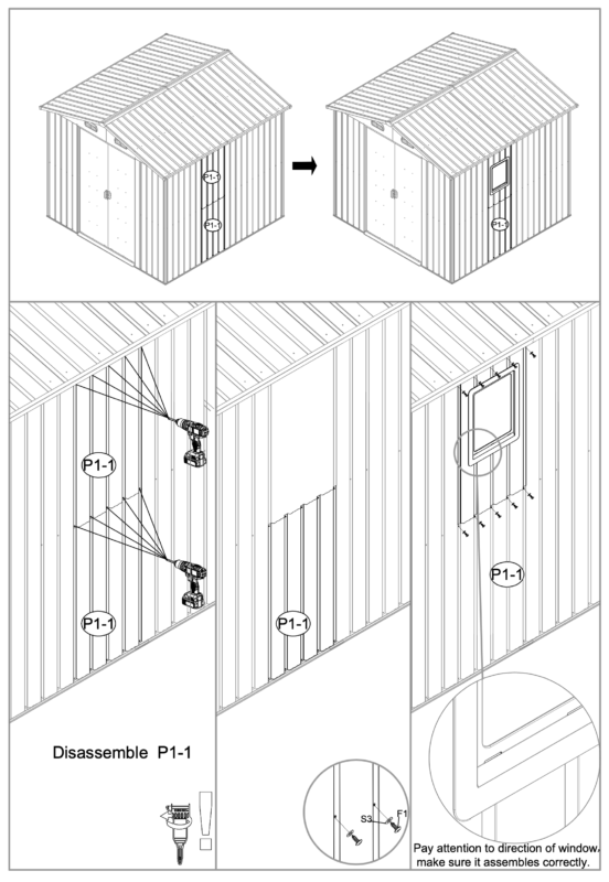 How to add a window kit to a shed