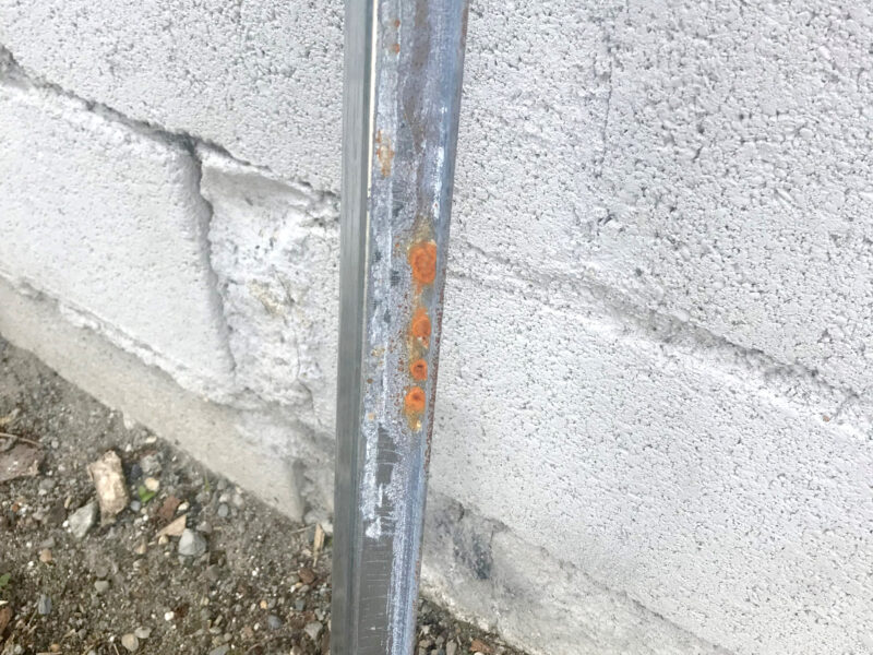 Surface Level Rust on a metal bar