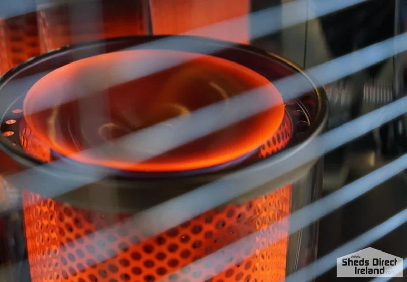 The flames lapping at the side of the internal globe