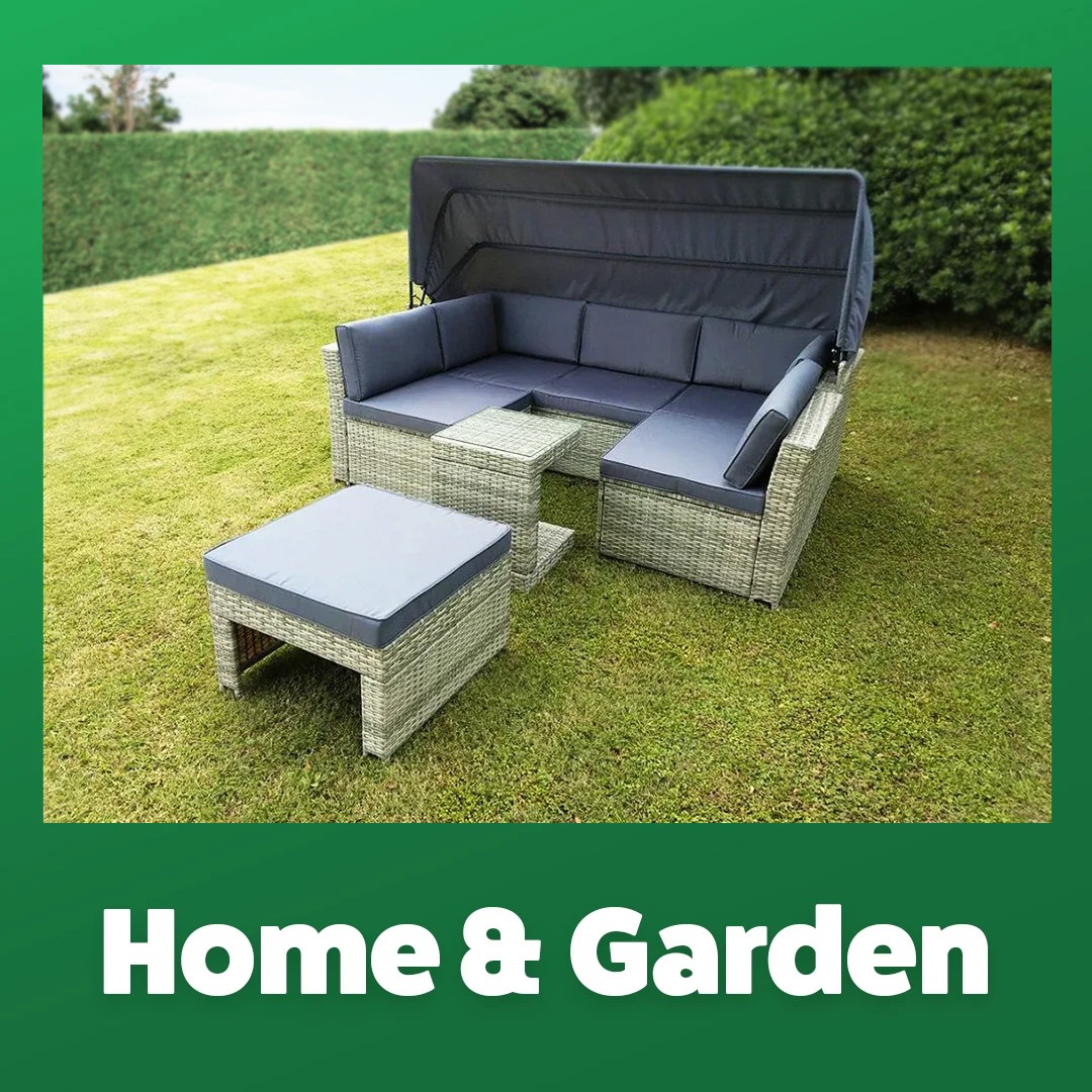 Garden furniture on grass