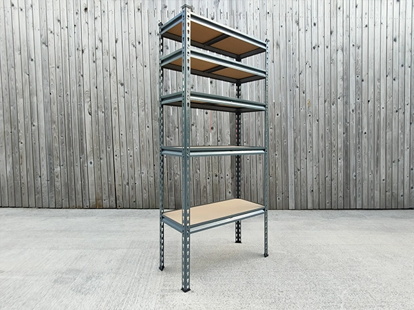 A shelving unit against a wall