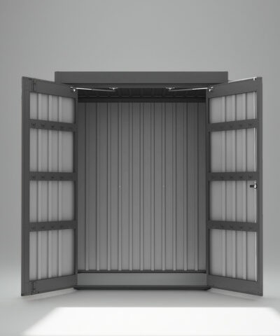 The Mabelle shed with doors open