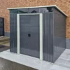 Steel Pent garden shed in a courtydard in Dublin