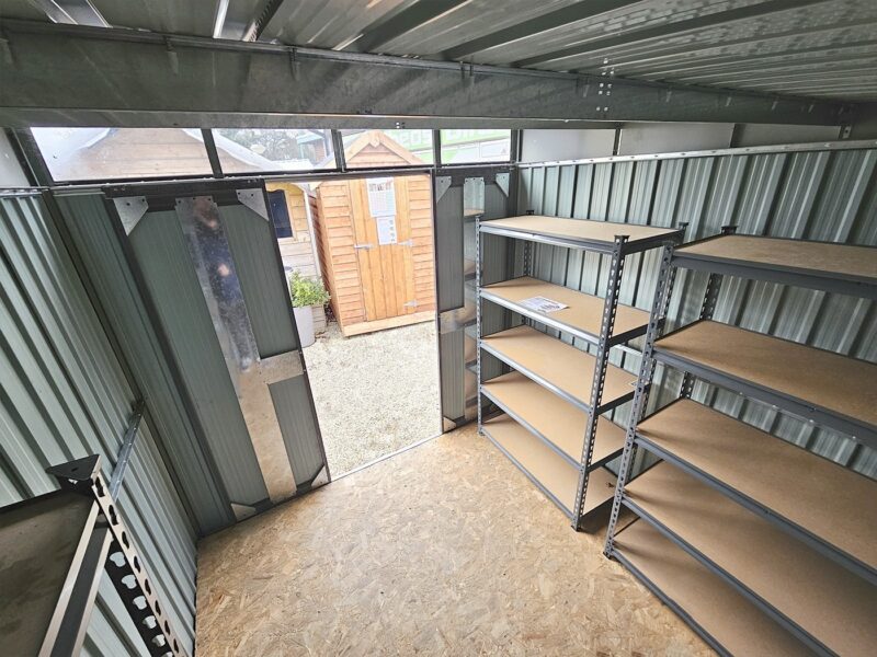 Inside the Steel Pent Shed
