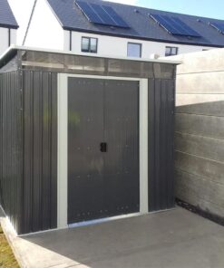 A customers photo of the steel pent shed