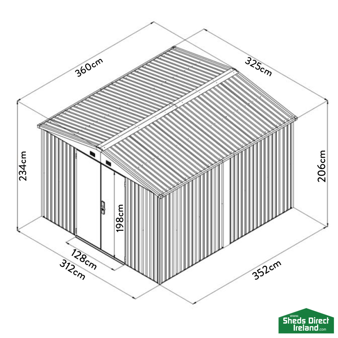 The Big Blu Steel Shed Sheds Direct Ireland