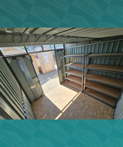 Interior of the pent shed