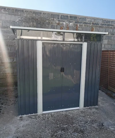 The pent shed in a yard in Dublin