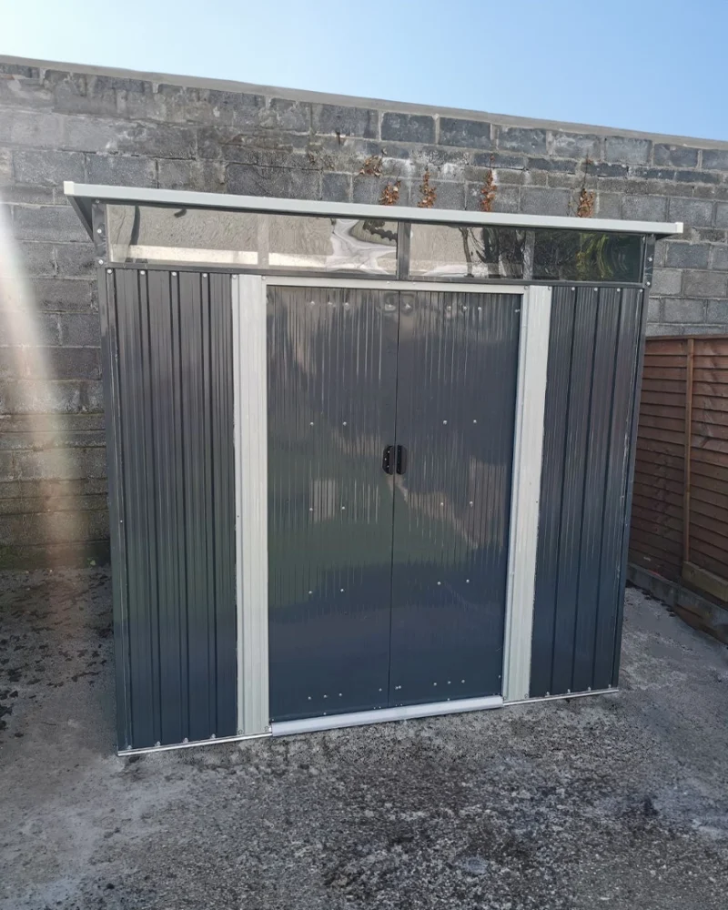 The pent shed in a yard in Dublin