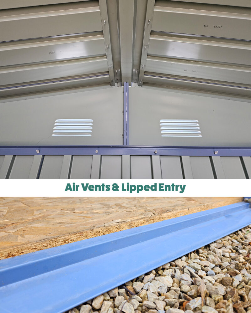 Air vents and lipped entry