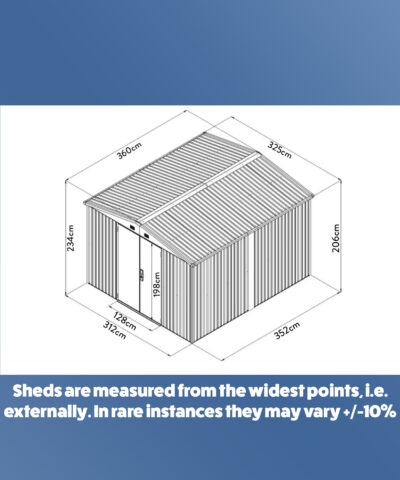 Dimensions for the Big Blu Shed
