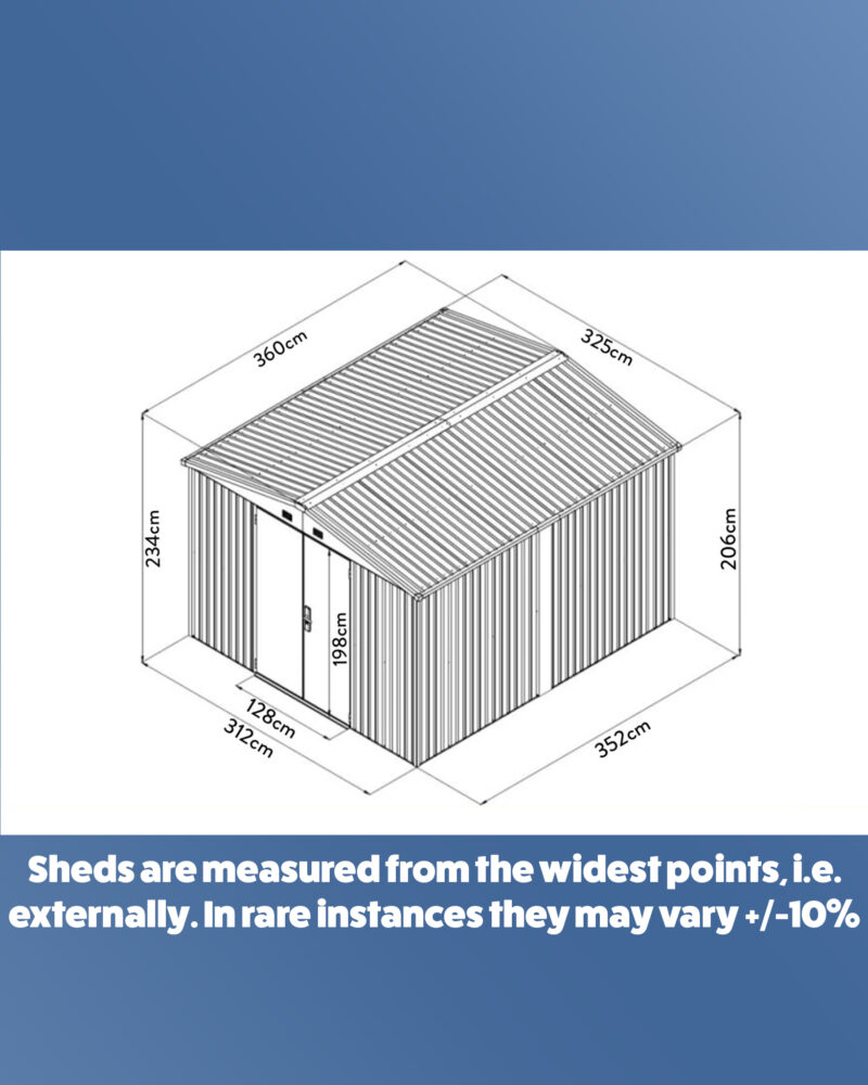 Dimensions for the Big Blu Shed