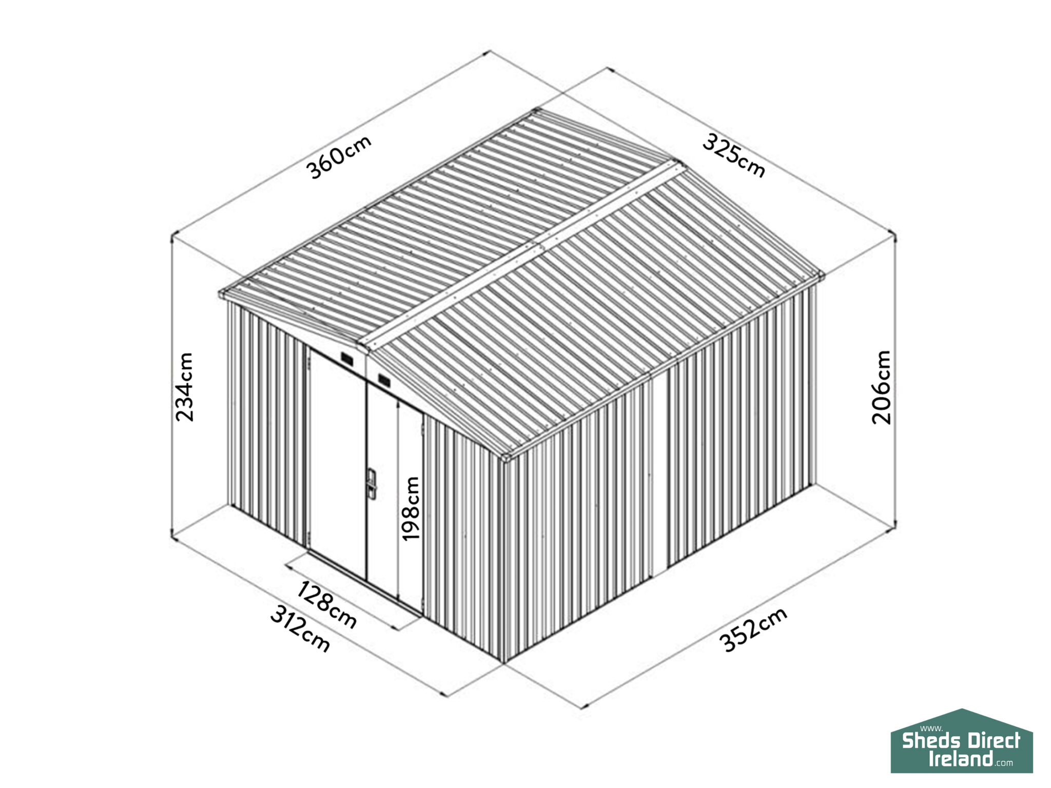 The Big Blu Steel Shed Sheds Direct Ireland