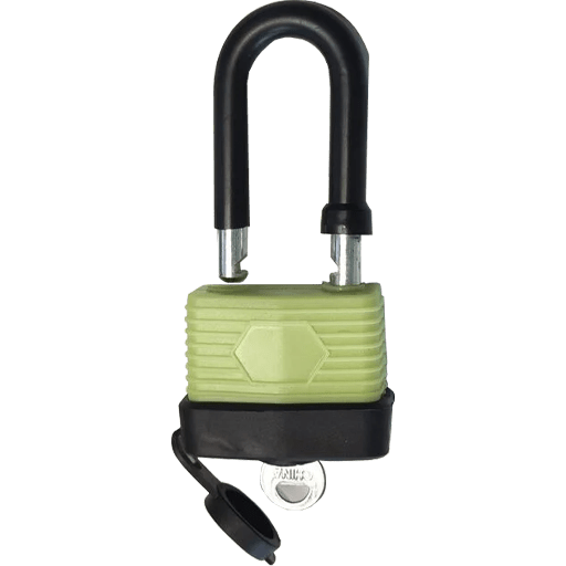 a padlock for a steel shed