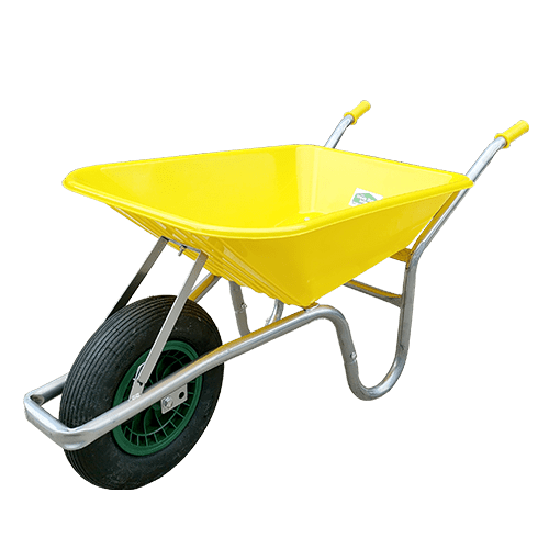 A yellow Wheelbarrow
