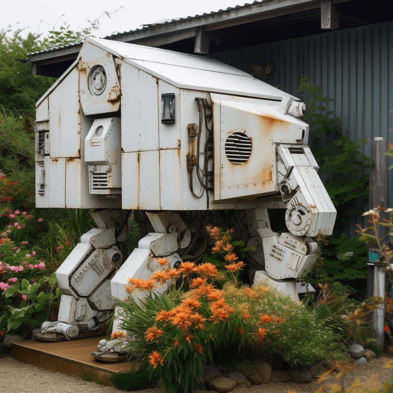 An AI designed shed that looks like Metal Gear 