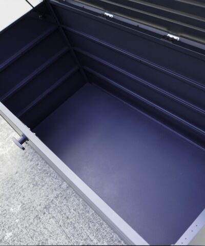 The inside of the garden storage box as seen from above