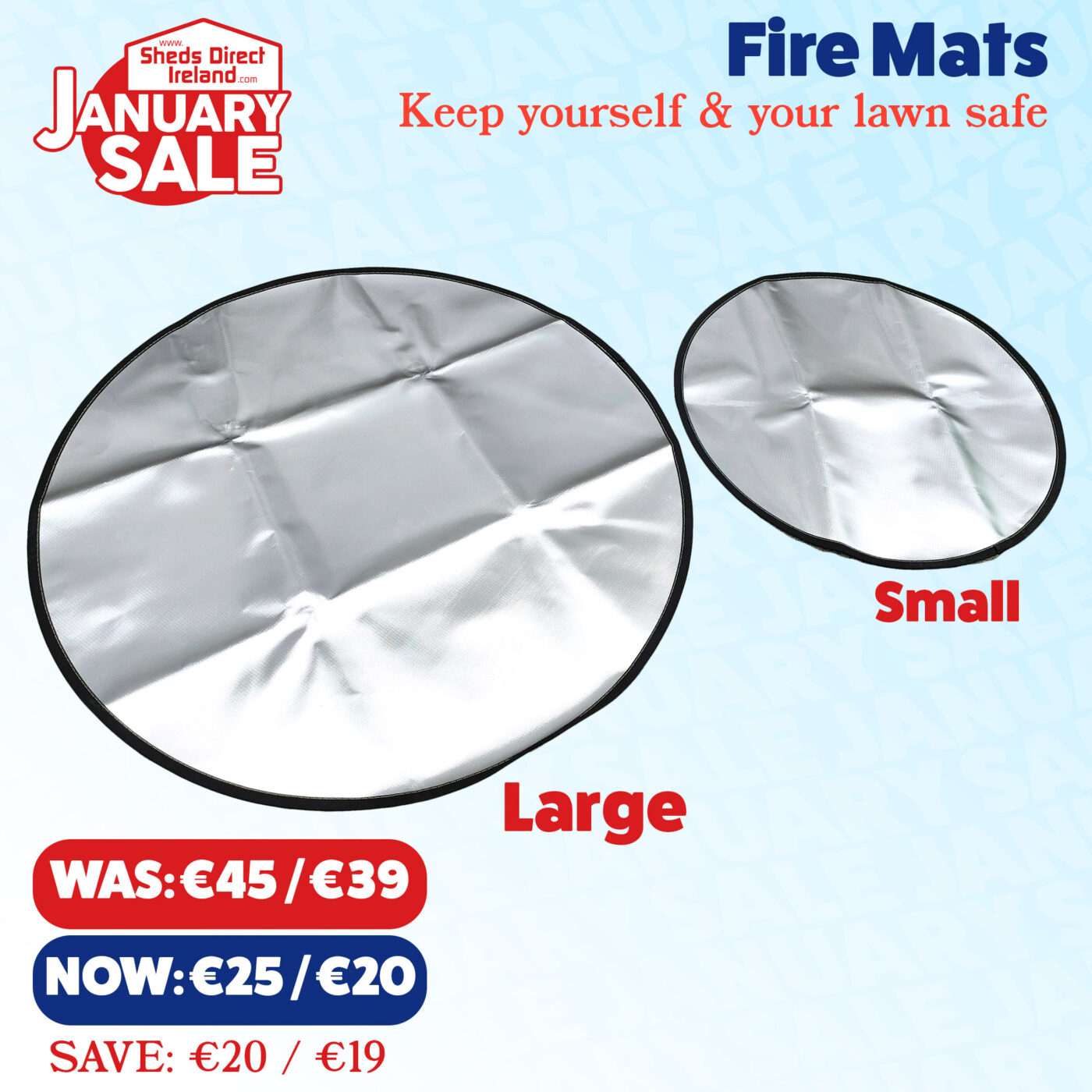 January Sale - fire mats