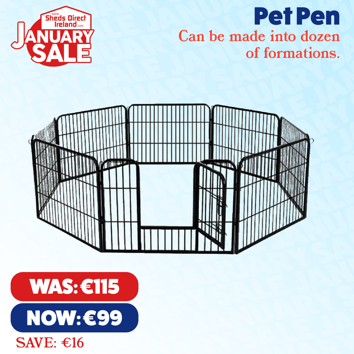 January Sale - Dog Pen