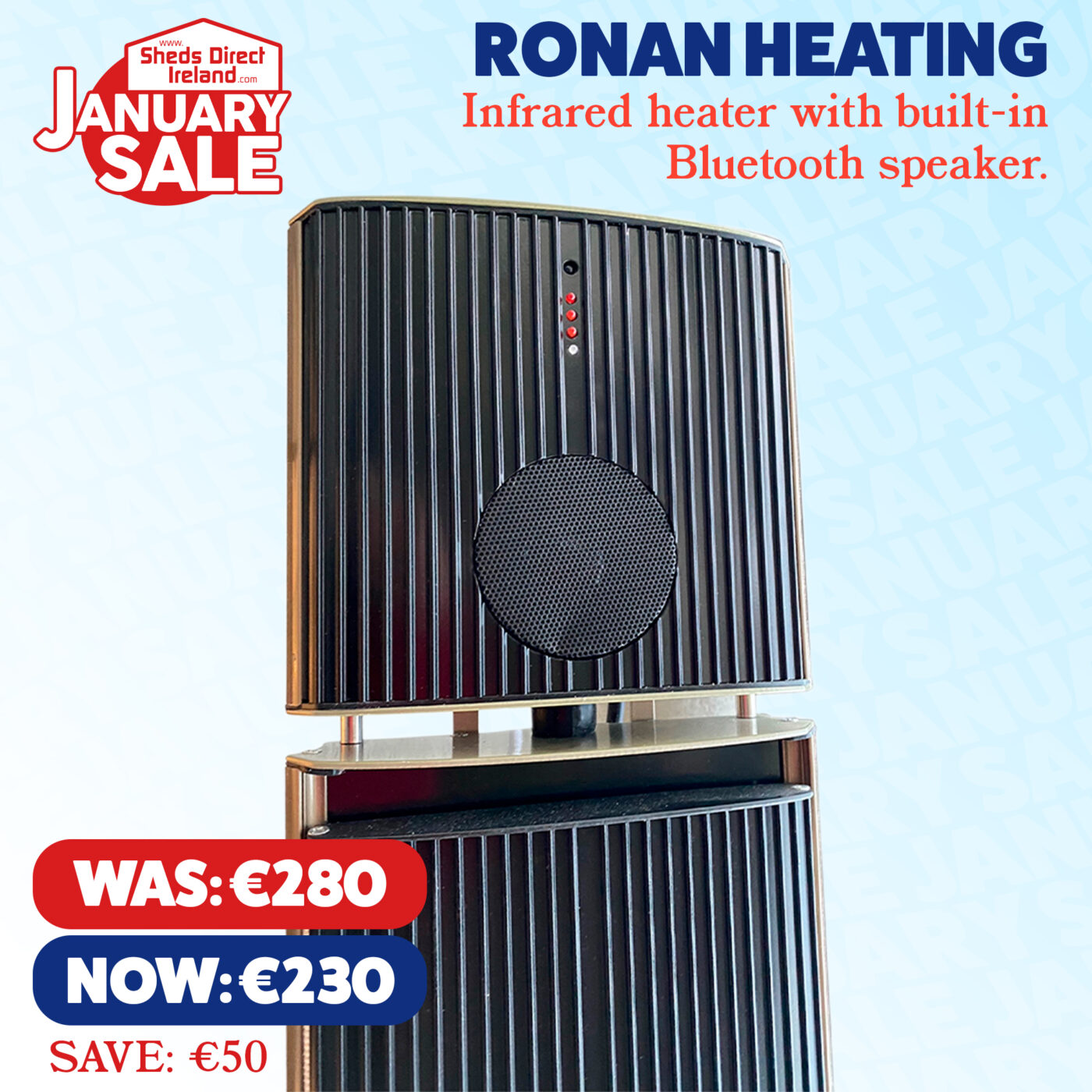 January Sale - speaker with heater