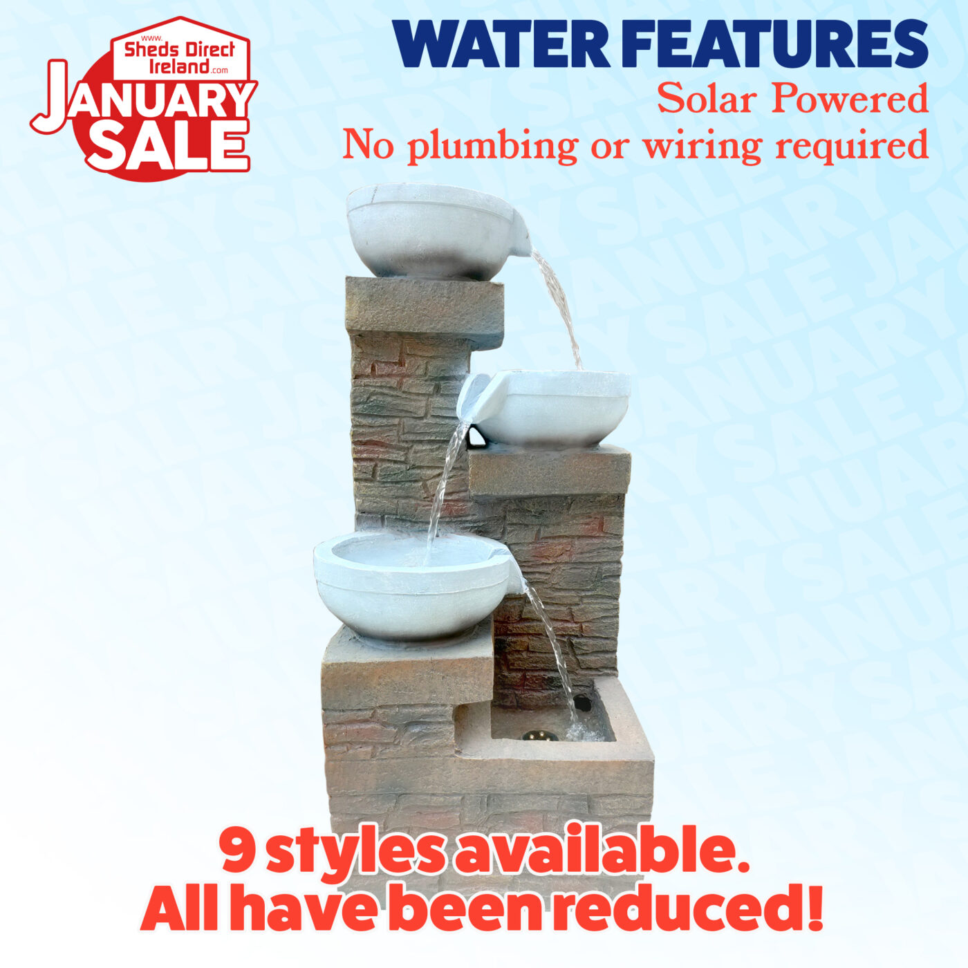 January Sale - Water Features